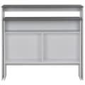 Miniatyrbild 5 av 11: The Living Store Barbord med 2 bordsskivor vit och grå 130x40x120 cm -  Matbord