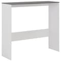 Miniatyrbild 8 av 11: The Living Store Barbord med 2 bordsskivor vit och grå 130x40x120 cm -  Matbord