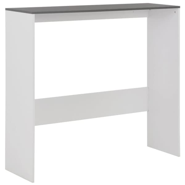 The Living Store Barbord med 2 bordsskivor vit och grå 130x40x120 cm -  Matbord