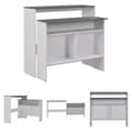 Miniatyrbild 1 av 11: The Living Store Barbord med 2 bordsskivor vit och grå 130x40x120 cm -  Matbord
