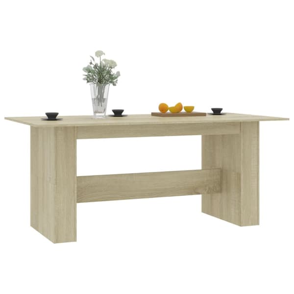 The Living Store Matbord sonoma-ek 180x90x76 cm spånskiva -  Matbord