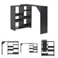 Miniatyrbild 1 av 7: The Living Store Barbord med flyttbar hylla svart 138x39x110 cm -  Matbord