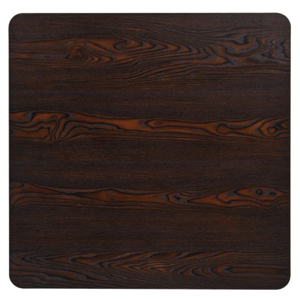 The Living Store Bistrobord MDF och stål fyrkantigt 80x80x75 cm mörk aska -  Matbord