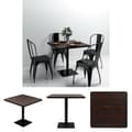 Miniatyrbild 1 av 7: The Living Store Bistrobord MDF och stål fyrkantigt 80x80x75 cm mörk aska -  Matbord