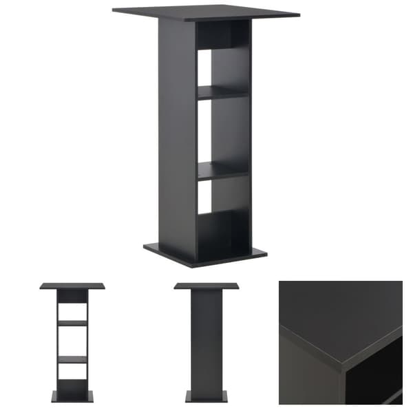 The Living Store Barbord svart 60x60x110 cm -  Matbord