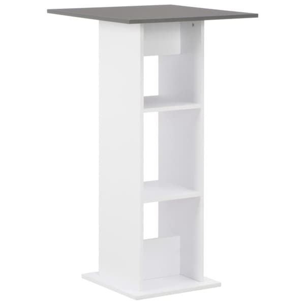 The Living Store Baaripöytä valkoinen ja antrasiitti 60x60x110 cm -  Keittiön & ruokapöydät