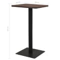 Miniatyrbild 6 av 6: The Living Store Bistrobord mörk ask 60x60x107 cm -  Matbord