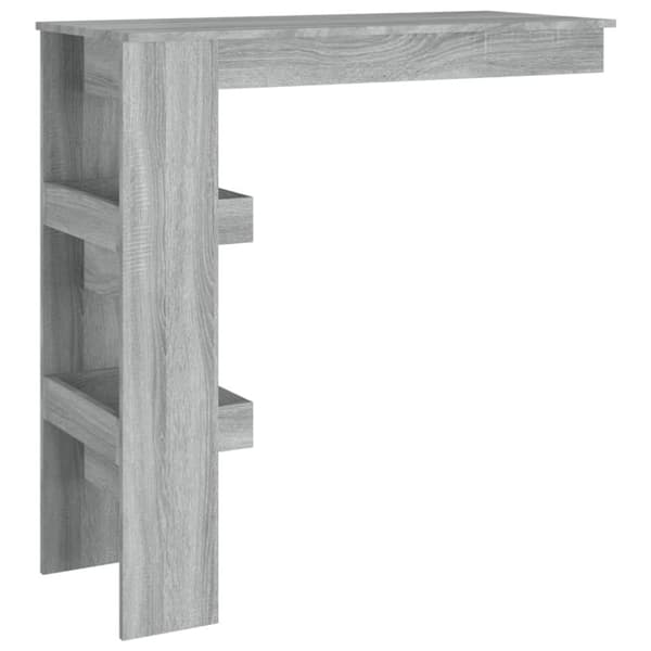 Matbord - Living Barbord väggmonterat grå sonoma 102x45x103,5 cm konstruerat trä
