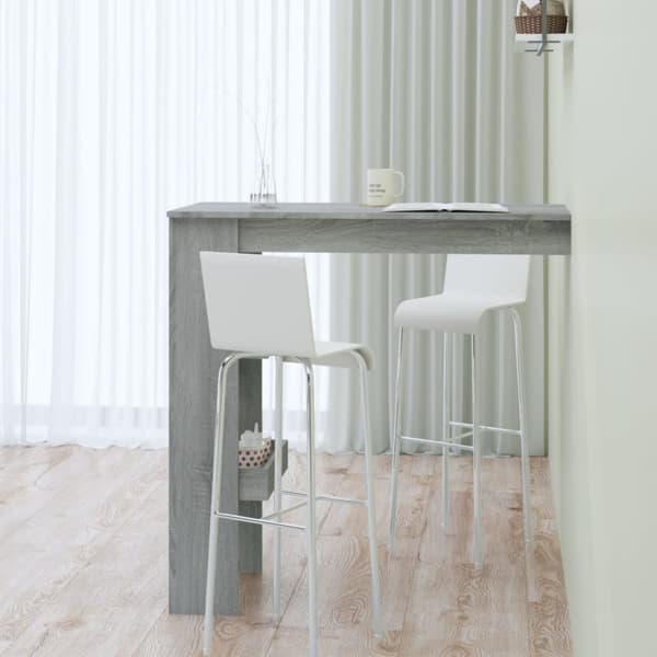 Matbord - Living Barbord väggmonterat grå sonoma 102x45x103,5 cm konstruerat trä