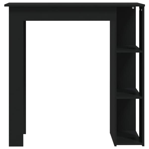 Keittiön & ruokapöydät - Living Baaripöytä hyllyllä musta 102x50x103,5 cm tekninen puu