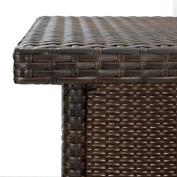 Matbord - Living Hörnbar brun 100x50x105 cm konstrotting
