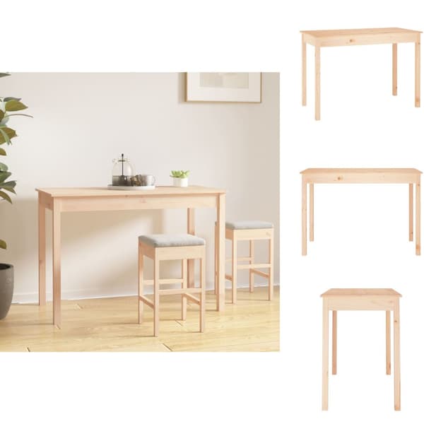 Spiseborde - Living spisebord 110x55x75 cm massivt fyrretræ