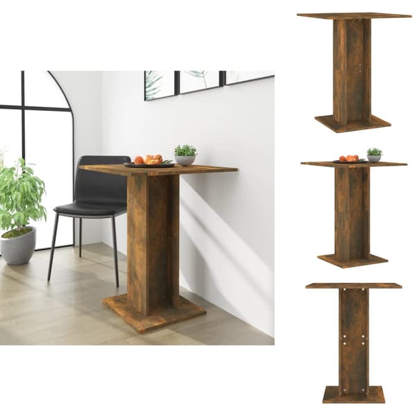 Matbord - Living Cafébord rökfärgad ek 60x60x75 cm konstruerat trä