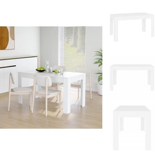 Matbord - Living Matbord vit 140x74,5x76 cm konstruerat trä