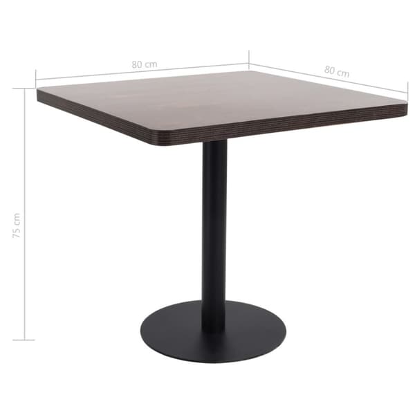 Spiseborde - Living bistrobord 80x80 cm MDF mørkebrun