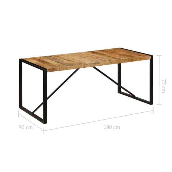 Spiseborde - Living spisebord i massivt ru mangotræ 180 cm