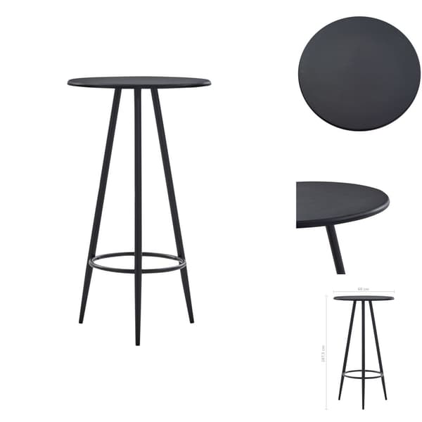 Keittiön & ruokapöydät - Living Baaripöytä musta 60x107,5 cm MDF
