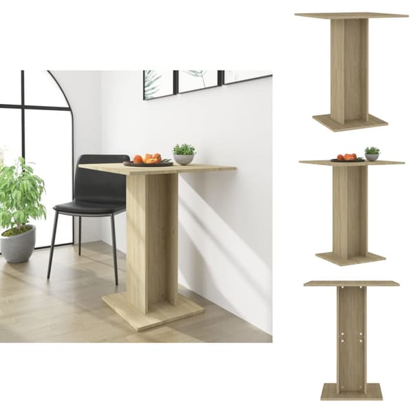 Spiseborde - Living bistrobord 60x60x75 cm konstrueret træ sonoma-eg