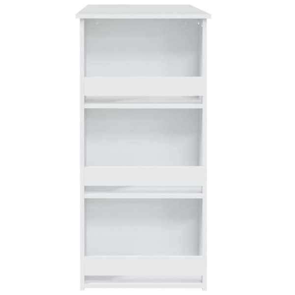 Keittiön & ruokapöydät - Living Baaripöytä telineellä valkoinen 102x50x103,5 cm tekninen puu