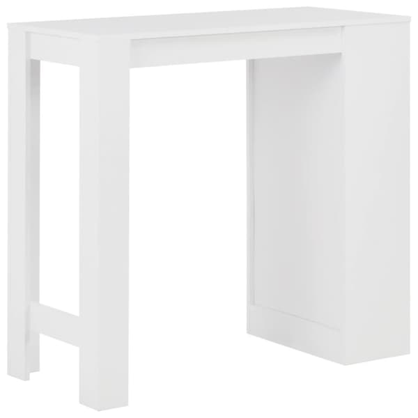 Matbord - Living Barbord med hylla vit 110x50x103 cm