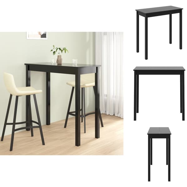 Matbord - Living Barbord MDF svart 115x55x107 cm