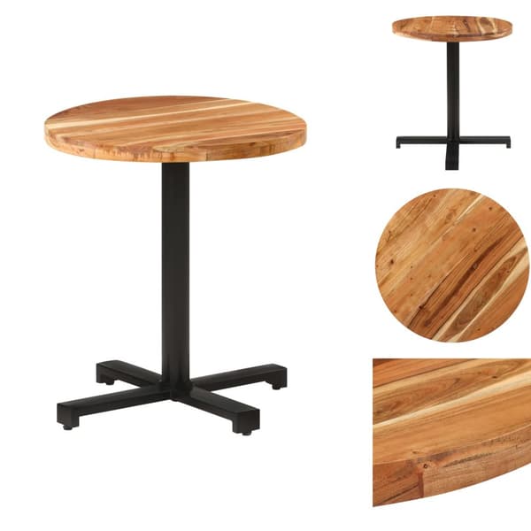 Matbord - Living Cafébord runt Ø70x75 cm massivt akaciaträ