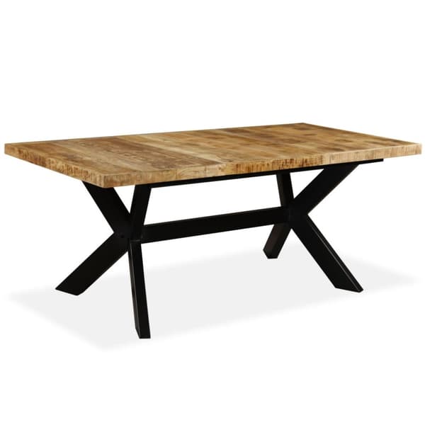 Matbord - Living Matbord massivt mangoträ och stål kryss 180 cm