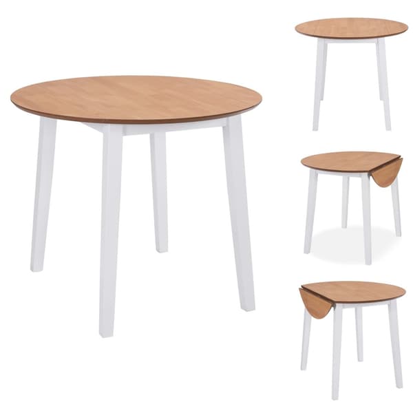 Matbord - Living Klaffbord runt MDF vit