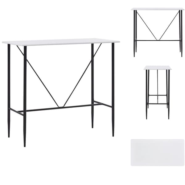 Keittiön & ruokapöydät - Living Baaripöytä valkoinen 120x60x110 cm MDF