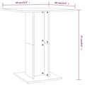 Miniatyrbillede 7 af 7: Spiseborde - Living bistrobord 60x60x75 cm konstrueret træ hvid