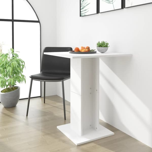 Spiseborde - Living bistrobord 60x60x75 cm konstrueret træ hvid