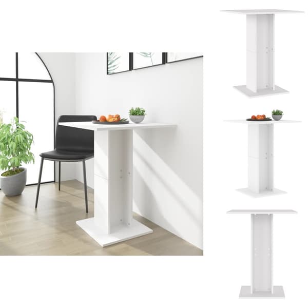 Spiseborde - Living bistrobord 60x60x75 cm konstrueret træ hvid