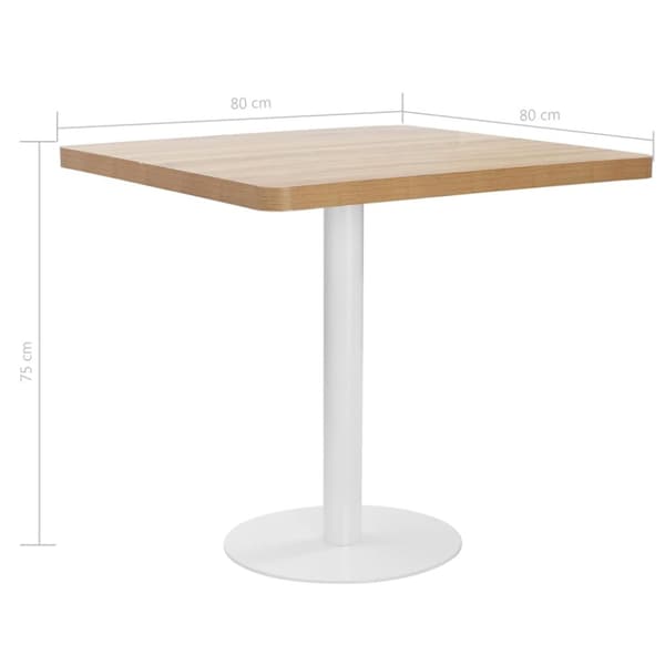 Matbord - Living Bistrobord ljusbrun 80X80 cm MDF