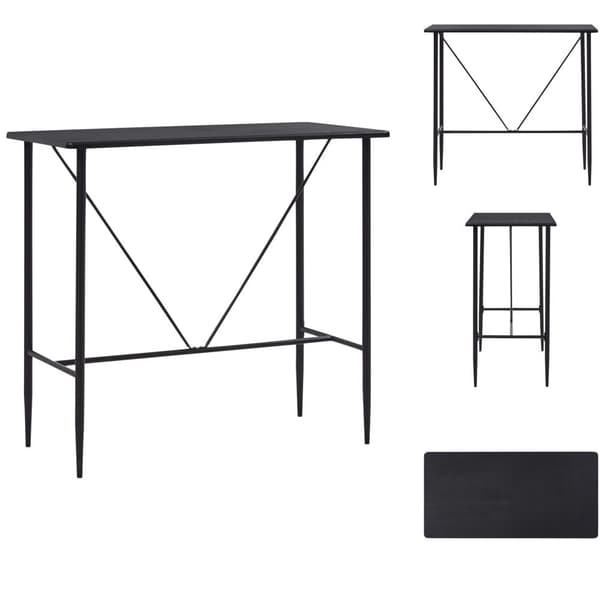 Matbord - Living Barbord svart 120x60x110 cm MDF