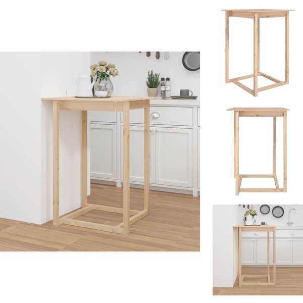 Matbord - Living Barbord 80x80x110 cm massiv furu