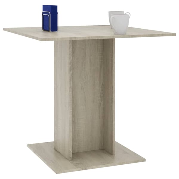 Spiseborde - Living spisebord 80 x 80 x 75 cm spånplade sonoma-eg