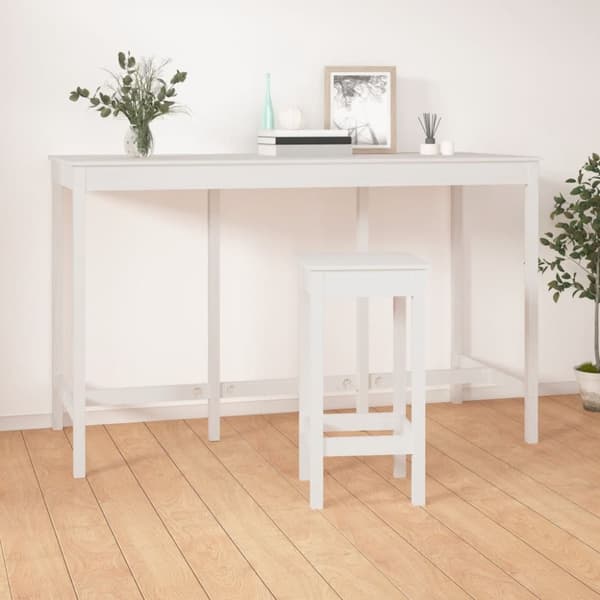 Matbord - Living Barbord vit 180x80x110cm massiv furu