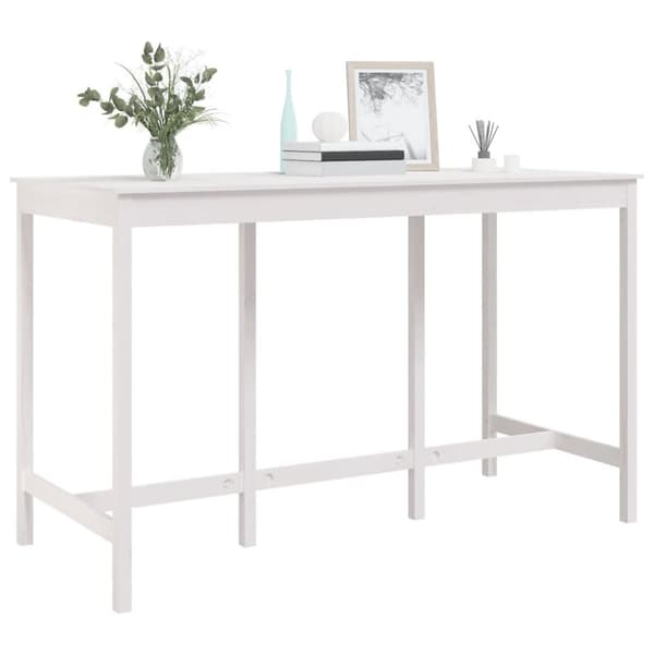 Matbord - Living Barbord vit 180x80x110cm massiv furu