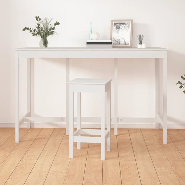 Matbord - Living Barbord vit 180x80x110cm massiv furu