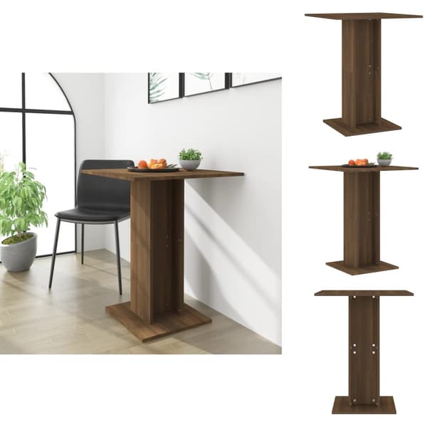 Keittiön & ruokapöydät - Living Bistropöytä ruskea tammi 60x60x75 cm tekninen puu