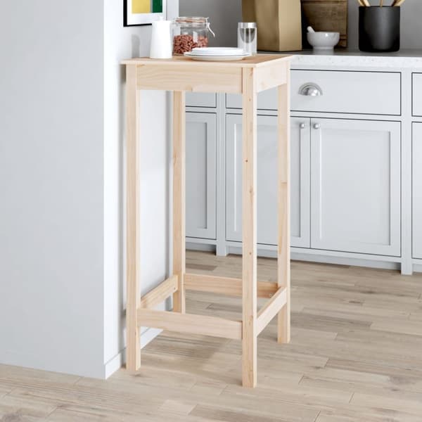 Spiseborde - Living barbord 50x50x110 cm massivt fyrretræ