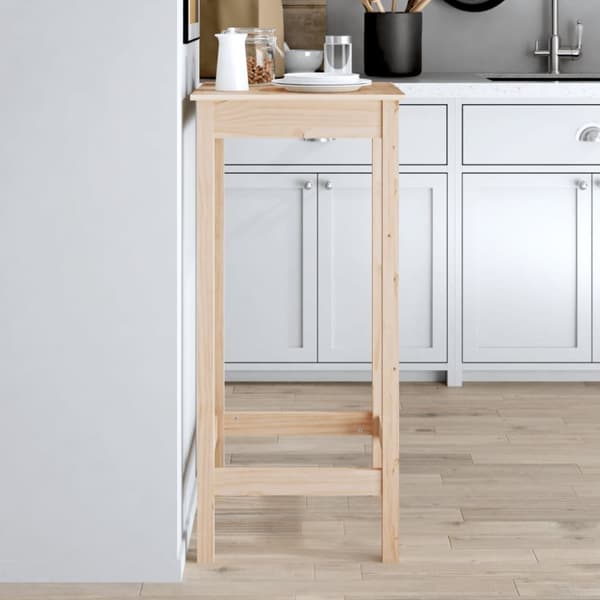Spiseborde - Living barbord 50x50x110 cm massivt fyrretræ