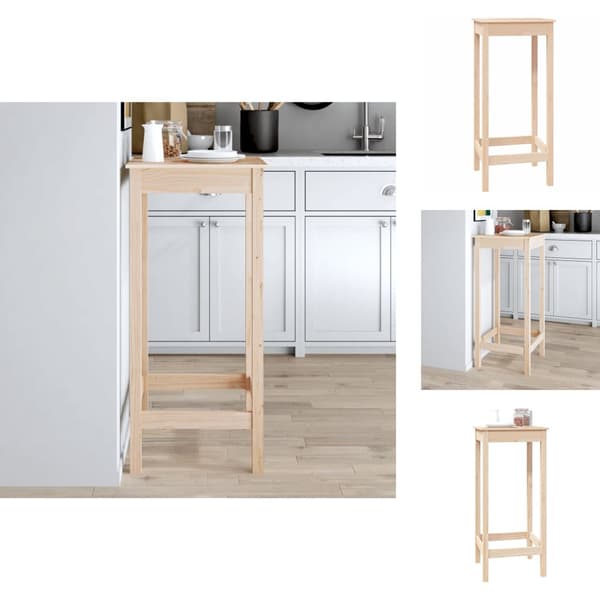 Spiseborde - Living barbord 50x50x110 cm massivt fyrretræ