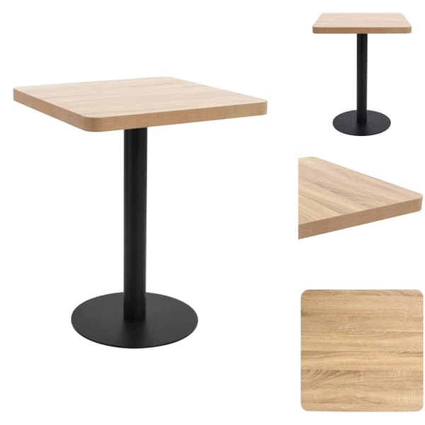 Matbord - Living Bistrobord ljusbrun 60X60 cm MDF