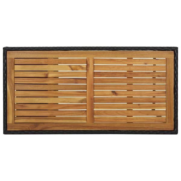 Matbord - Living Barbord med förvaringshyllor svart 120x60x110 cm konstrotting