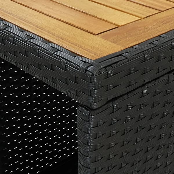 Matbord - Living Barbord med förvaringshyllor svart 120x60x110 cm konstrotting