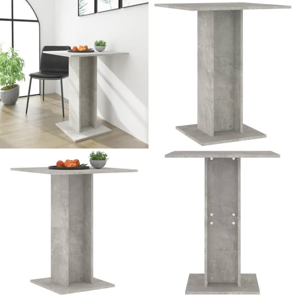 Bistrobord 60x60x75 cm konstrueret træ betongrå - Bistrobord - Bistroborde - Home & Living