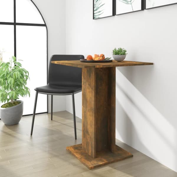 Cafébord rökfärgad ek 60x60x75 cm konstruerat trä - Barbord - Bord - Home & Living