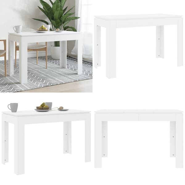 Matbord vit 120x60x76 cm konstruerat trä - Matbord - Matsalsbord - Home & Living