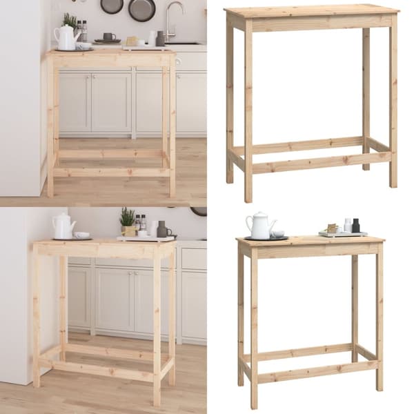 Baaripöytä 100x50x110 cm täysi mänty - Baaripöytä - Puutarhapöytä - Home & Living